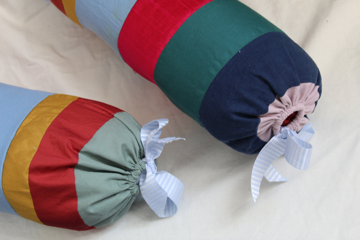 Stripe Patch Lumbar Pillow