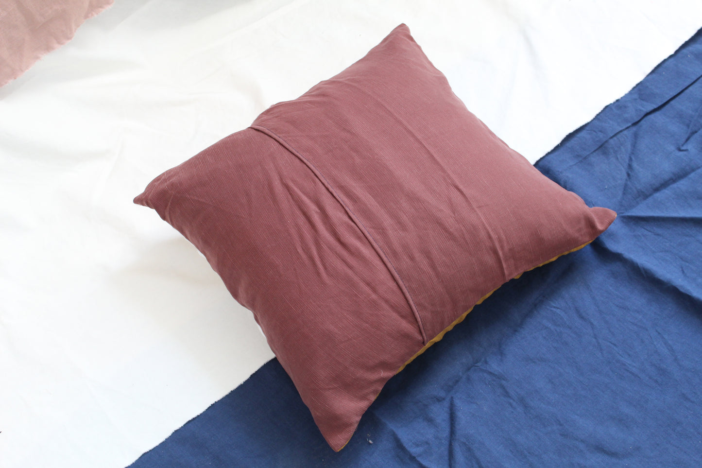 Log Cabin Patched Pillow