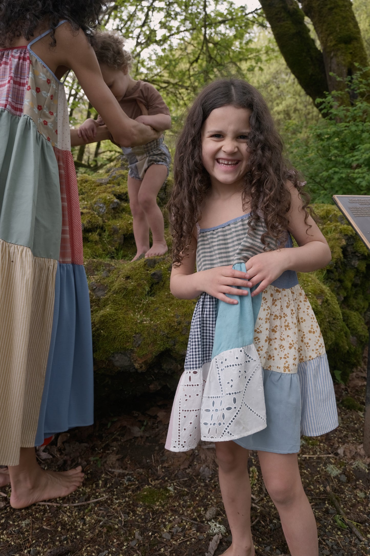 Kids Azure Patchworked Dress