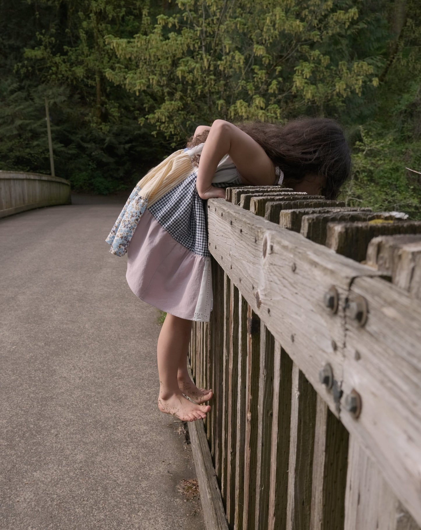 Kids Azure Patchworked Dress