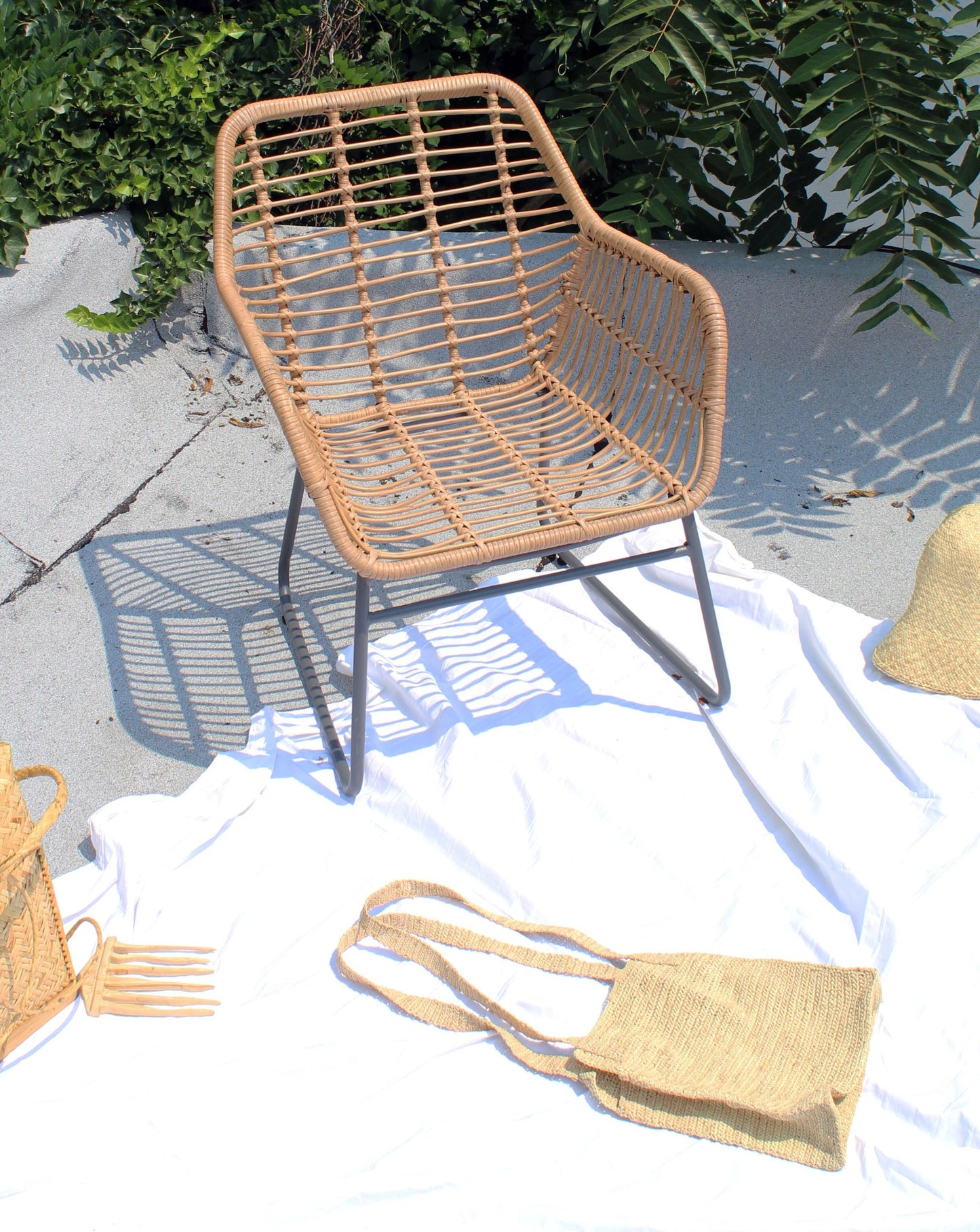 Rwanda Raffia Square Bag: by Us