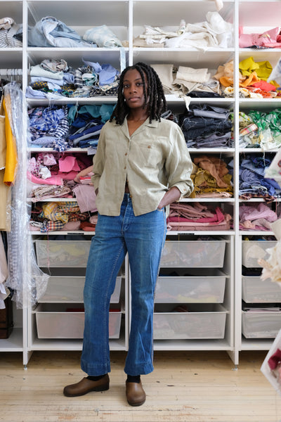 Vintage Linen Camp Shirt