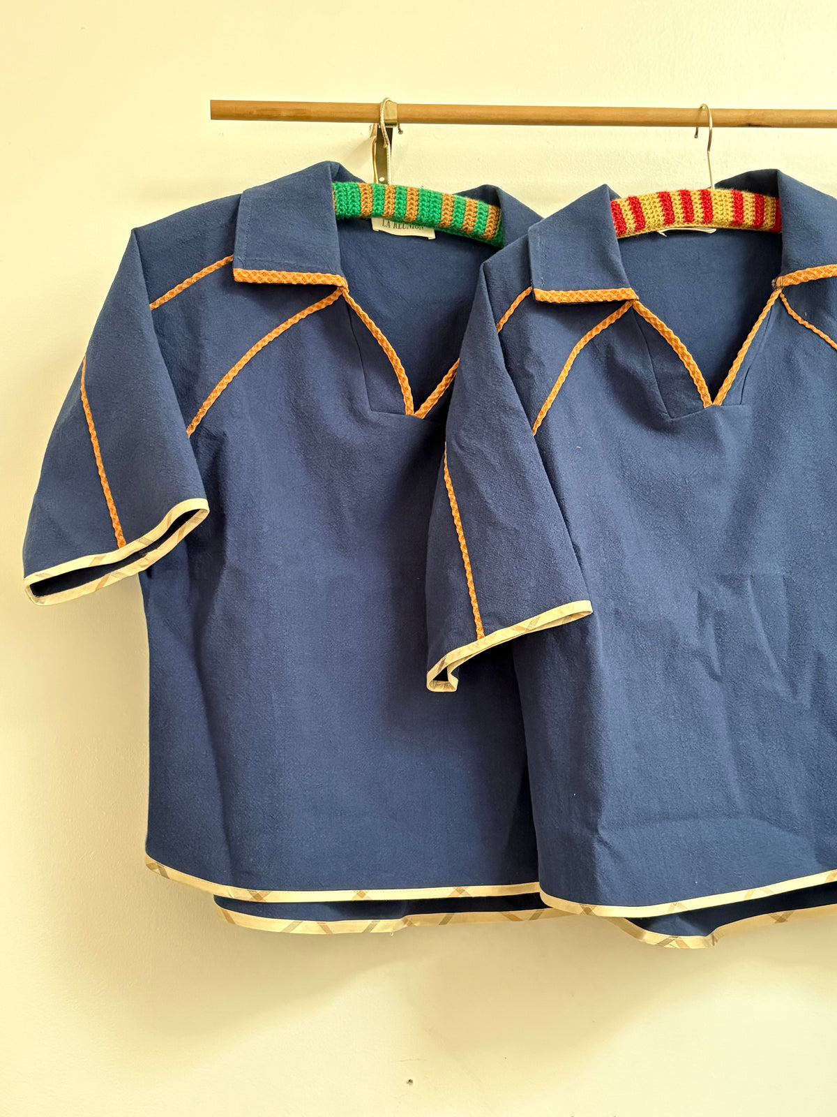 Navy Linen Chelsea Top (with silk bias)