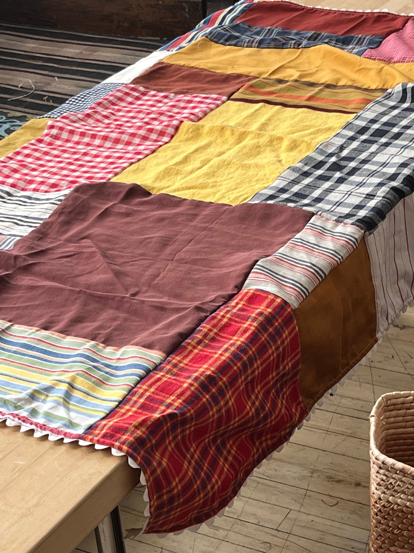 Rickrack Patchwork Tablecloth/blanket