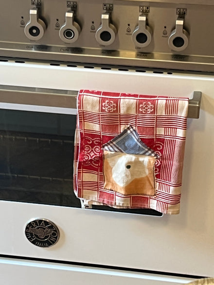Cotton Applique Tea Towel
