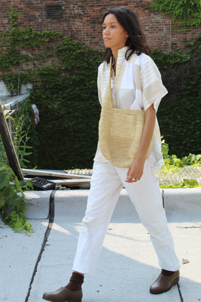 street style loewe raffia bag