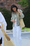 Rwanda Raffia Square Bag: by Us